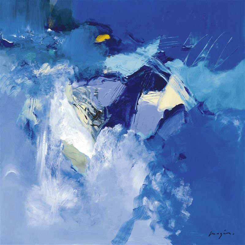 Blue painting - Pascal Magis Blue art painting